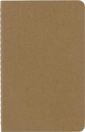 Moleskine Cahier Journal, Set 3 Notebooks with Ruled Pages, Cardboard Cover with Visible Cotton Stiching, Colour Kraft Brown, Pocket 9 x 14 cm, 64 Pages - Moleskine [KSIĄŻKA]