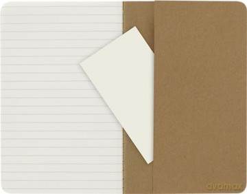 Moleskine Cahier Journal, Set 3 Notebooks with Ruled Pages, Cardboard Cover with Visible Cotton Stiching, Colour Kraft Brown, Pocket 9 x 14 cm, 64 Pages - Moleskine [KSIĄŻKA]