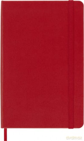 Moleskine Classic Dotted Paper Notebook, Hard Cover and Elastic Closure Journal, Color Scarlet Red, Size Medium 11.5 x 18 cm, 208 Pages [KSIĄŻKA]