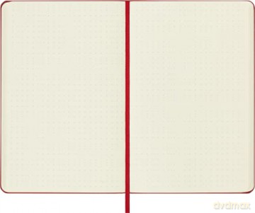 Moleskine Classic Dotted Paper Notebook, Hard Cover and Elastic Closure Journal, Color Scarlet Red, Size Medium 11.5 x 18 cm, 208 Pages [KSIĄŻKA]