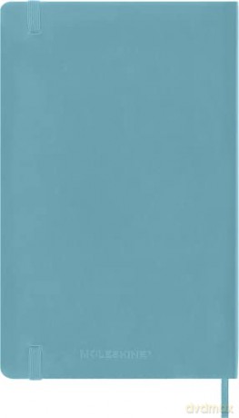 Moleskine Classic Plain Paper Notebook - Soft Cover and Elastic Closure Journal - Color Reef Blue - Large 13 x 21 A5 - 192 Pages - Moleskine [KSIĄŻKA]