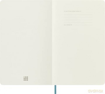Moleskine Classic Plain Paper Notebook - Soft Cover and Elastic Closure Journal - Color Reef Blue - Large 13 x 21 A5 - 192 Pages - Moleskine [KSIĄŻKA]