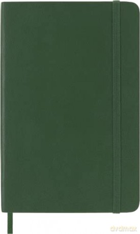 Moleskine Classic Ruled Paper Notebook - Soft Cover and Elastic Closure Journal - Color Myrtle Green - Pocket 9 x 14 A6 - 192 Pages [KSIĄŻKA]