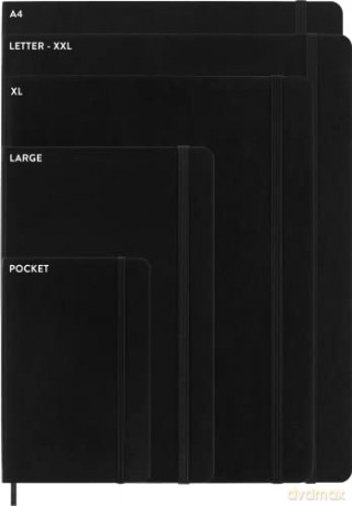 Moleskine Classic Ruled Paper Notebook - Soft Cover and Elastic Closure Journal - Color Reef Blue - X- Large 19 x 25 A4 - 192 Pages - Moleskine [KSIĄŻKA]