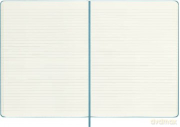 Moleskine Classic Ruled Paper Notebook, Hard Cover and Elastic Closure Journal, Color Reef Blue, Size Extra Large 19 x 25 cm, 192 Pages - Moleskine [KSIĄŻKA]