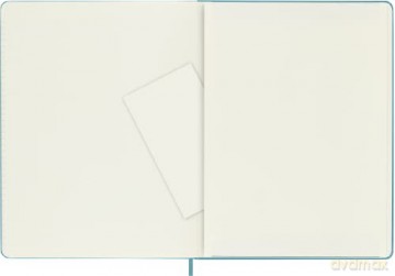 Moleskine Classic Ruled Paper Notebook, Hard Cover and Elastic Closure Journal, Color Reef Blue, Size Extra Large 19 x 25 cm, 192 Pages - Moleskine [KSIĄŻKA]