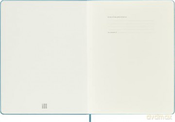 Moleskine Classic Ruled Paper Notebook, Hard Cover and Elastic Closure Journal, Color Reef Blue, Size Extra Large 19 x 25 cm, 192 Pages - Moleskine [KSIĄŻKA]