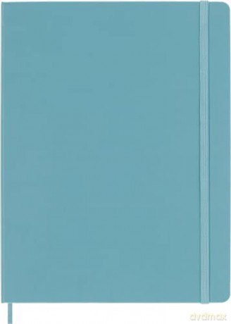 Moleskine Classic Ruled Paper Notebook, Hard Cover and Elastic Closure Journal, Color Reef Blue, Size Extra Large 19 x 25 cm, 192 Pages - Moleskine [KSIĄŻKA]