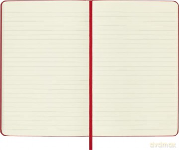 Moleskine Classic Ruled Paper Notebook, Hard Cover and Elastic Closure Journal, Color Scarlet Red, Size Medium 11.5 x 18 cm, 208 Pages - Moleskine [KSIĄŻKA]