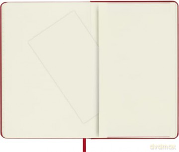 Moleskine Classic Ruled Paper Notebook, Hard Cover and Elastic Closure Journal, Color Scarlet Red, Size Medium 11.5 x 18 cm, 208 Pages - Moleskine [KSIĄŻKA]