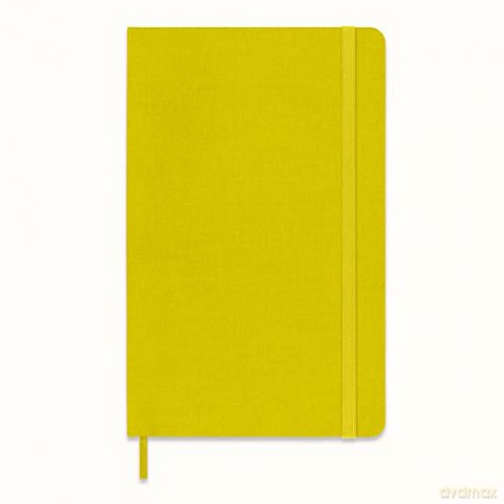 Moleskine Classic Ruled Plain Paper Notebook, Silk Hard Cover and Elastic Closure, Large Size, Colour Hay Yellow - Moleskine [KSIĄŻKA]