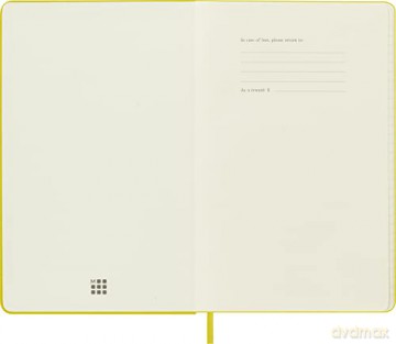 Moleskine Classic Ruled Plain Paper Notebook, Silk Hard Cover and Elastic Closure, Large Size, Colour Hay Yellow - Moleskine [KSIĄŻKA]