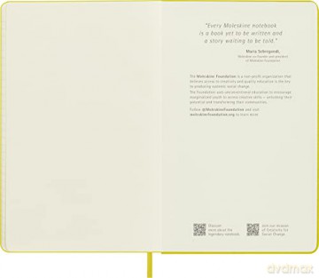 Moleskine Classic Ruled Plain Paper Notebook, Silk Hard Cover and Elastic Closure, Large Size, Colour Hay Yellow - Moleskine [KSIĄŻKA]
