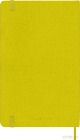 Moleskine Classic Ruled Plain Paper Notebook, Silk Hard Cover and Elastic Closure, Large Size, Colour Hay Yellow - Moleskine [KSIĄŻKA]