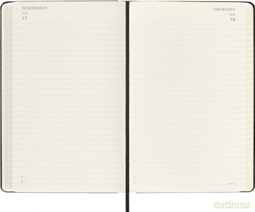 Moleskine Daily Planner 2024-2025, 18-Month Planner 2025, Daily Agenda with Hard Cover and Elastic Closure, Large Size 13 x 21 cm, Color Black - Moleskine [KALENDARZ]