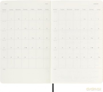 Moleskine Daily Planner 2024-2025, 18-Month Planner 2025, Daily Agenda with Soft Cover and Elastic Closure, Large Size 13 x 21 cm, Color Black [KSIĄŻKA]