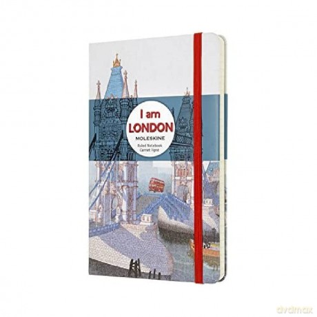 Moleskine I Am London Limited Edition White Large Ruled Notebook Hard - Moleskine [KSIĄŻKA]