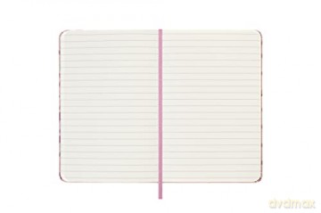 Moleskine Limited Edition Notebook, Sakura Notebook, Lined Layout and Fabric Hard Cover, 9 x 14 cm Pocket Size, Couples Theme and Dark Pink Colour - Moleskine [KSIĄŻKA]