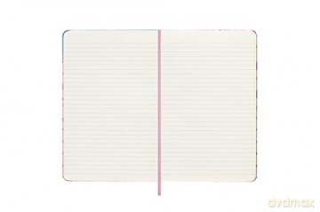 Moleskine Limited Edition Notebook, Sakura Notebook, Lined Layout and Fabric Hardcover, Large 13 x 21 cm, Bicycle Theme and Dark Pink Colour - Moleskine [KSIĄŻKA]