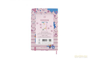 Moleskine Limited Edition Notebook, Sakura Notebook, Lined Layout and Fabric Hardcover, Large 13 x 21 cm, Bicycle Theme and Dark Pink Colour - Moleskine [KSIĄŻKA]