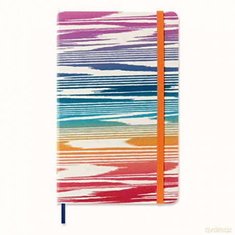 Moleskine Notebook Missoni Turquoise Chevron Limited Edition, Canvas Hard Cover and Elastic Closure Journal, Large Size 13 x 21 cm - Moleskine [KSIĄŻKA]