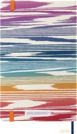 Moleskine Notebook Missoni Turquoise Chevron Limited Edition, Canvas Hard Cover and Elastic Closure Journal, Large Size 13 x 21 cm - Moleskine [KSIĄŻKA]