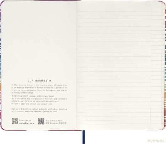 Moleskine Notebook Missoni Turquoise Chevron Limited Edition, Canvas Hard Cover and Elastic Closure Journal, Large Size 13 x 21 cm - Moleskine [KSIĄŻKA]