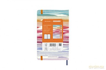 Moleskine Notebook Missoni Turquoise Chevron Limited Edition, Canvas Hard Cover and Elastic Closure Journal, Large Size 13 x 21 cm - Moleskine [KSIĄŻKA]
