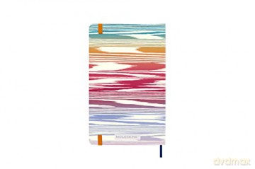 Moleskine Notebook Missoni Turquoise Chevron Limited Edition, Canvas Hard Cover and Elastic Closure Journal, Large Size 13 x 21 cm - Moleskine [KSIĄŻKA]
