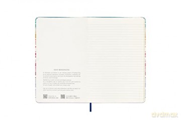 Moleskine Notebook Missoni Turquoise Chevron Limited Edition, Canvas Hard Cover and Elastic Closure Journal, Large Size 13 x 21 cm - Moleskine [KSIĄŻKA]