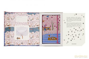 Moleskine Sakura Collector's Box, Set with Limited Edition Notebook, Sakura Notebook, Fabric Hard Cover, Dimensions Large 13 x 21 cm, Dark Pink Colour - Moleskine [KSIĄŻKA]