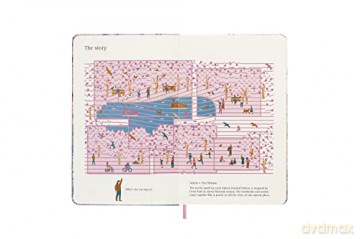 Moleskine Sakura Collector's Box, Set with Limited Edition Notebook, Sakura Notebook, Fabric Hard Cover, Dimensions Large 13 x 21 cm, Dark Pink Colour - Moleskine [KSIĄŻKA]