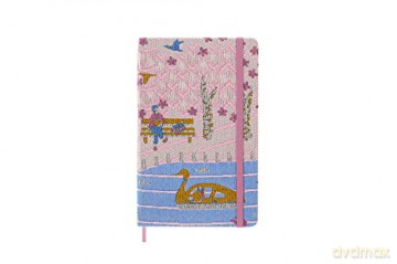 Moleskine Sakura Collector's Box, Set with Limited Edition Notebook, Sakura Notebook, Fabric Hard Cover, Dimensions Large 13 x 21 cm, Dark Pink Colour - Moleskine [KSIĄŻKA]