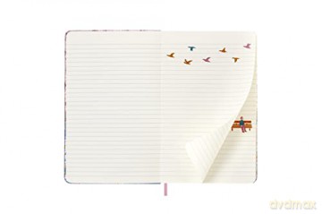 Moleskine Sakura Collector's Box, Set with Limited Edition Notebook, Sakura Notebook, Fabric Hard Cover, Dimensions Large 13 x 21 cm, Dark Pink Colour - Moleskine [KSIĄŻKA]