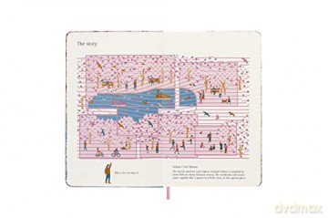 Moleskine Sakura Collector's Box, Set with Limited Edition Notebook, Sakura Notebook, Fabric Hard Cover, Dimensions Large 13 x 21 cm, Dark Pink Colour - Moleskine [KSIĄŻKA]