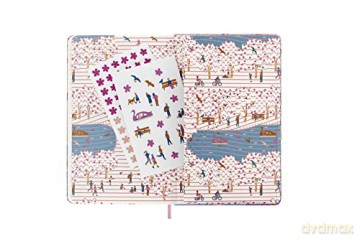 Moleskine Sakura Collector's Box, Set with Limited Edition Notebook, Sakura Notebook, Fabric Hard Cover, Dimensions Large 13 x 21 cm, Dark Pink Colour - Moleskine [KSIĄŻKA]