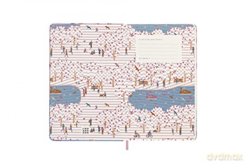Moleskine Sakura Collector's Box, Set with Limited Edition Notebook, Sakura Notebook, Fabric Hard Cover, Dimensions Large 13 x 21 cm, Dark Pink Colour - Moleskine [KSIĄŻKA]