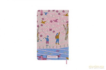 Moleskine Sakura Collector's Box, Set with Limited Edition Notebook, Sakura Notebook, Fabric Hard Cover, Dimensions Large 13 x 21 cm, Dark Pink Colour - Moleskine [KSIĄŻKA]