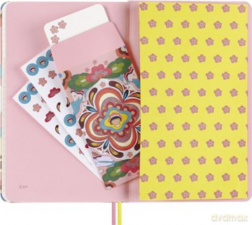 Moleskine Sakura Weekly Planner by Momoko Sakura, 18-Months Weekly Planner with Hardcover and Elastic Closure, Asian Collection 2024, Limited Edition, Large Format 13 x 21 cm [KSIĄŻKA]