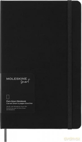 Moleskine Smart Notebook, Smart Writing System, Smart Notebook with Hard Cover, Blank Pages and Elastic Closure, Large Format 13 x 21, Colour Black - Moleskine [KSIĄŻKA]