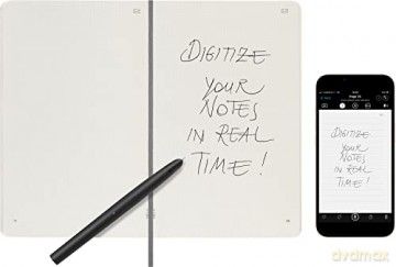 Moleskine Smart Notebook, Smart Writing System, Smart Notebook with Soft Cover, Blank Pages and Elastic Closure, Large Format 13 x 21, Colour Black - Moleskine [KSIĄŻKA]