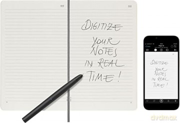 Moleskine Smart Notebook, Smart Writing System, Smart Notebook with Soft Cover, Ruled Pages and Elastic Closure, Large Format 13 x 21, Colour Black - Moleskine [KSIĄŻKA]