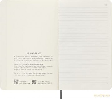 Moleskine Smart Notebook, Smart Writing System, Smart Notebook with Soft Cover, Ruled Pages and Elastic Closure, Large Format 13 x 21, Colour Black - Moleskine [KSIĄŻKA]