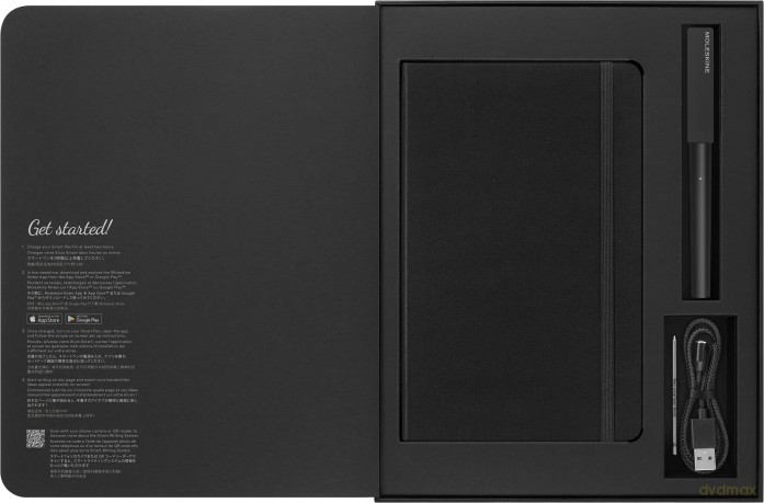 Moleskine Smart Writing Set, Smart Notebook with Smart Pen Included, Moleskine Smart Notebook, Digital Notebook with Lined Pages, Large, 13x21 cm, Black - Moleskine [KSIĄŻKA]