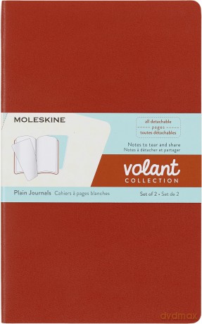 Moleskine Volant Journals Large Plain Coral Orange Aqua.Blue - Moleskine [KSIĄŻKA]