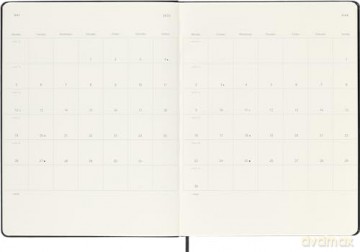 Moleskine Weekly Planner 2024-2025, Weekly Planner 18 Months 2025, With Space For Notes, With Hard Cover And Elastic Closure, Extra Large Size 19 x 25 cm, Color Black