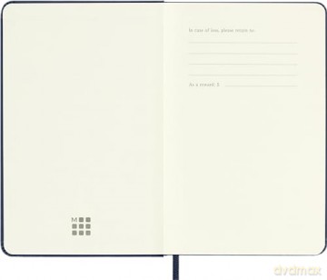 Moleskine Weekly Planner 2024-2025, Weekly Planner 18 Months 2025, With Space For Notes, With Hard Cover And Elastic Closure, Pocket Size 9 x 14 cm, Color Sapphire Blue [KSIĄŻKA]
