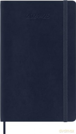 Moleskine Weekly Planner 2024-2025, Weekly Planner 18 Months 2025, With Space For Notes, With Soft Cover And Elastic Closure, Large Format 13 x 21 cm, Color Sapphire Blue [KSIĄŻKA]