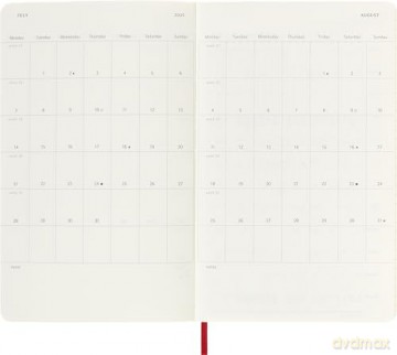Moleskine Weekly Planner 2024-2025, Weekly Planner 18 Months 2025, With Space For Notes, With Soft Cover And Elastic Closure, Large Size 13 x 21 cm, Color Scarlet Red [KSIĄŻKA]