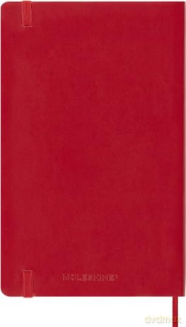 Moleskine Weekly Planner 2024-2025, Weekly Planner 18 Months 2025, With Space For Notes, With Soft Cover And Elastic Closure, Large Size 13 x 21 cm, Color Scarlet Red [KSIĄŻKA]